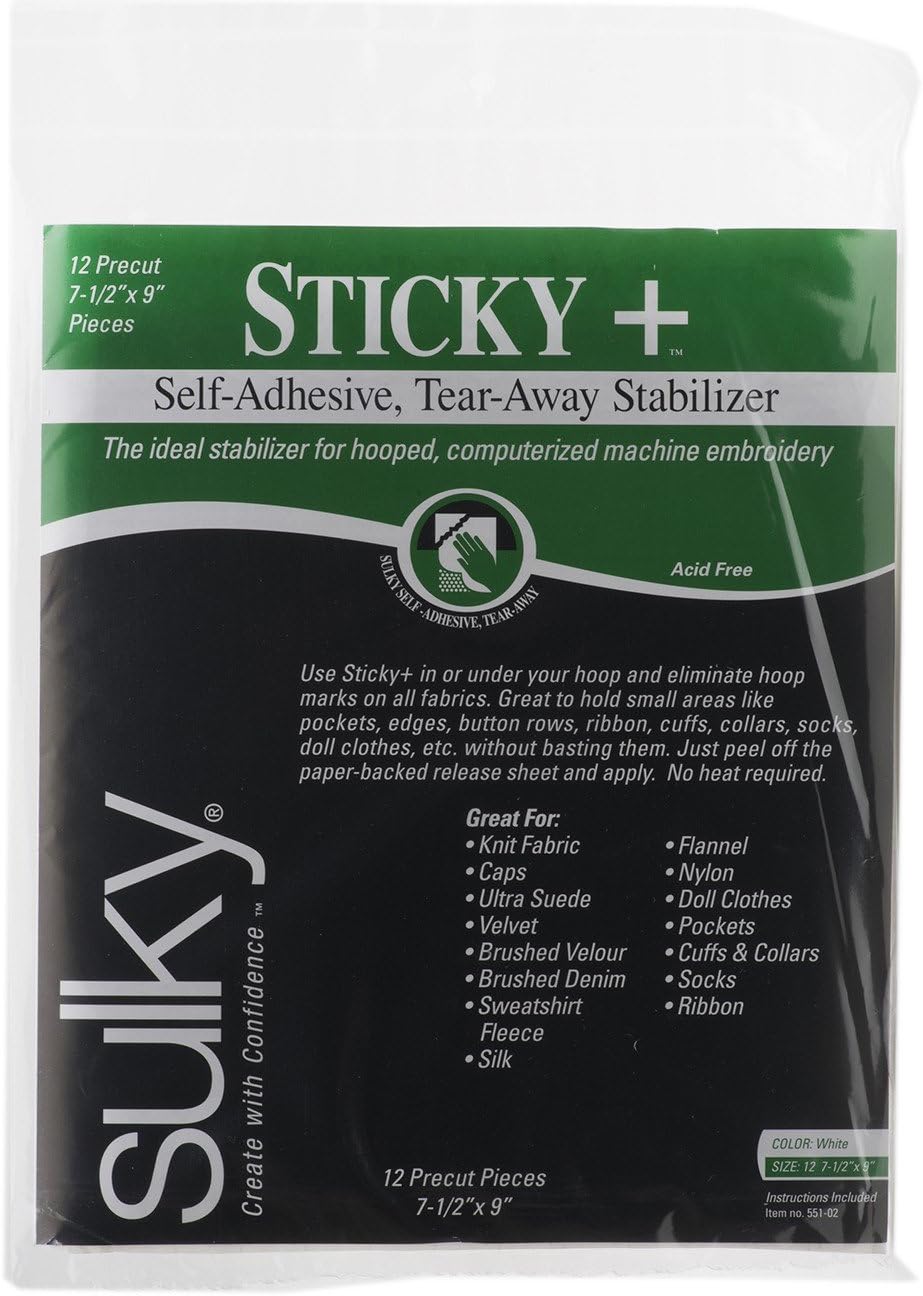 Sulky Sticky Plus 12-count Amazon listing image