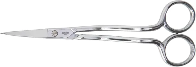 Gingher 6-inch double-curved embroidery and appliqué scissors.